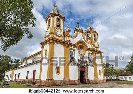 Stock Photography - "Matriz de Santo Antonio church, Tiradentes, Minas Gerais, Brazil, South America". Fotosearch