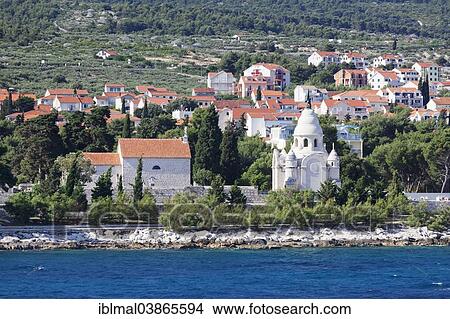 "Mausoleum at the Cape of St. Nicholas, Supetar, island of Brac, Dalmatia, Croatia, Europe" View Large Photo Image Picture - "Mausoleum at the Cape of St. Nicholas, Supetar, island of Brac, Dalmatia, Croatia, Europe". Fotosearch