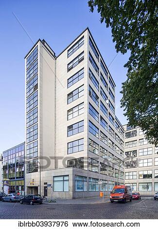 Stock Photograph - "Max-Taut-Haus, office and commercial building, New Objectivity, Modernism, Oranienplatz, Kreuzberg, Berlin, Germany, Europe". Fotosearch