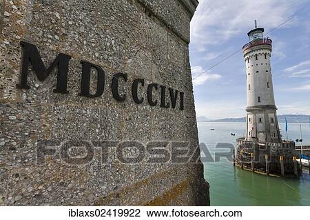 MDCCCLVI, 1856, Roman numerals on the base of the Bavarian lion overlooking the lighthouse at the harbor entrance of Lindau on Lake Constance, Bavaria, Germany, Europe, PublicGround, Europe View Large Photo Image Stock Image - MDCCCLVI, 1856, Roman numerals on the base of the Bavarian lion overlooking the lighthouse at the harbor entrance of Lindau on Lake Constance, Bavaria, Germany, Europe, PublicGround, Europe. Fotosearch