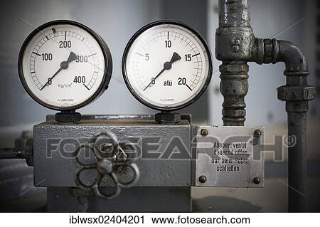 "Mechanical pressure gauge, turbine house, old hydropower plant in Rheinfelden, 1898-2011, view before the demolition, Rheinfelden, Baden-Wuerttemberg, Germany, Europe" View Large Photo Image Stock Image - "Mechanical pressure gauge, turbine house, old hydropower plant in Rheinfelden, 1898-2011, view before the demolition, Rheinfelden, Baden-Wuerttemberg, Germany, Europe". Fotosearch