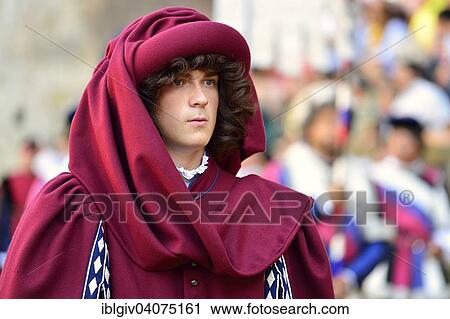 "Medieval costume at the parade before the historical horse race Palio di Siena, Piazza del Campo, Siena, Tuscany, Italy, Europe" View Large Photo Image Stock Image - "Medieval costume at the parade before the historical horse race Palio di Siena, Piazza del Campo, Siena, Tuscany, Italy, Europe". Fotosearch