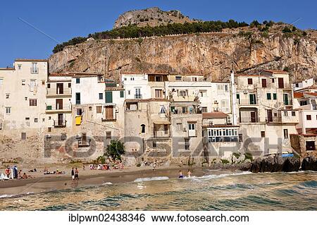 "Medieval houses and seafront of old Cefalu, Sicily, Italy, Europe" View Large Photo Image Stock Photograph - "Medieval houses and seafront of old Cefalu, Sicily, Italy, Europe". Fotosearch