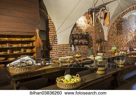 "Medieval kitchen, Malbork Castle, Malbork, Pomeranian Voivodeship, Poland, Europe" View Large Photo Image Stock Image - "Medieval kitchen, Malbork Castle, Malbork, Pomeranian Voivodeship, Poland, Europe". Fotosearch