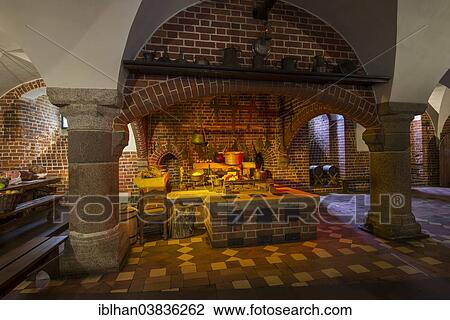 "Medieval kitchen, Malbork Castle, Malbork, Pomeranian Voivodeship, Poland, Europe" View Large Photo Image Stock Image - "Medieval kitchen, Malbork Castle, Malbork, Pomeranian Voivodeship, Poland, Europe". Fotosearch