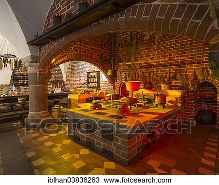 "Medieval kitchen, Malbork Castle, Malbork, Pomeranian Voivodeship, Poland, Europe" View Large Photo Image Stock Image - "Medieval kitchen, Malbork Castle, Malbork, Pomeranian Voivodeship, Poland, Europe". Fotosearch