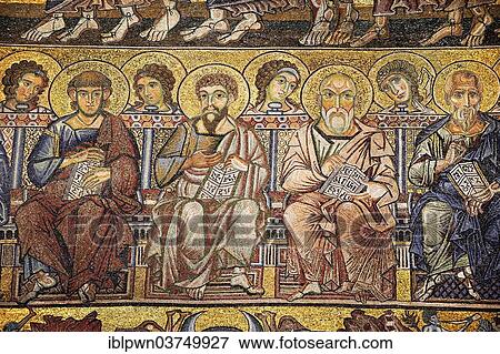"Medieval mosaics on the ceiling of the Baptistry of Florence Cathedral, showing the Apostles, Florence, Tuscany, Italy, Europe" View Large Photo Image Stock Photo - "Medieval mosaics on the ceiling of the Baptistry of Florence Cathedral, showing the Apostles, Florence, Tuscany, Italy, Europe". Fotosearch