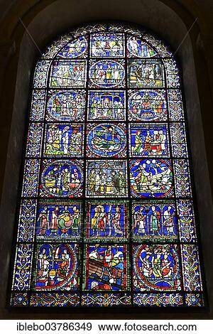 Stock Photo - "Medieval stained glass window, Canterbury Cathedral, Canterbury, Kent, England, United Kingdom, Europe". Fotosearch