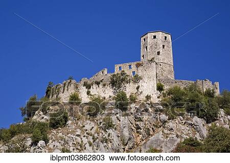 "Medieval stone fortress, historic centre, Pocitelj, Bosnia and Herzegovina, Europe" View Large Photo Image Stock Image - "Medieval stone fortress, historic centre, Pocitelj, Bosnia and Herzegovina, Europe". Fotosearch