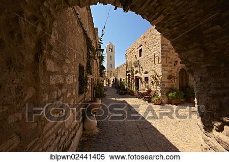 "Medieval streets of the Genoese Mastic fort village of Mesta, Mastichochoria area of Chios Island, Greece, Europe" View Large Photo Image Stock Photography - "Medieval streets of the Genoese Mastic fort village of Mesta, Mastichochoria area of Chios Island, Greece, Europe". Fotosearch