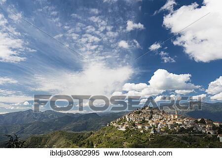 "Medieval village on a mountain top, Bajardo, Imperia Province, Liguria, Italy, Europe" View Large Photo Image Stock Photography - "Medieval village on a mountain top, Bajardo, Imperia Province, Liguria, Italy, Europe". Fotosearch