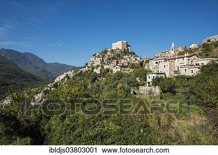 "Medieval village with a castle in the mountains, Castelvecchio di Rocca Barbena, Savona Province, Liguria, Italy, Europe" View Large Photo Image Stock Image - "Medieval village with a castle in the mountains, Castelvecchio di Rocca Barbena, Savona Province, Liguria, Italy, Europe". Fotosearch