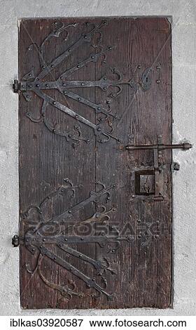 "Medieval wooden door with ornate ironwork, Marksburg, Braubach, Rhineland-Palatinate, Germany, Europe" View Large Photo Image Stock Photo - "Medieval wooden door with ornate ironwork, Marksburg, Braubach, Rhineland-Palatinate, Germany, Europe". Fotosearch