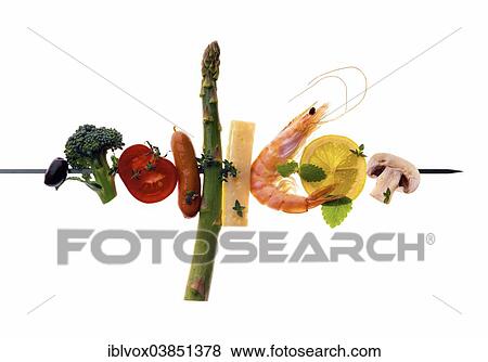 Mediterranean skewer View Large Photo Image Stock Photo - Mediterranean skewer. Fotosearch