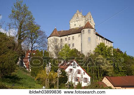 Stock Photograph - "Meersburg castle or Altes Schloss castle, Meersburg, Baden-Wurttemberg, Germany, Europe". Fotosearch