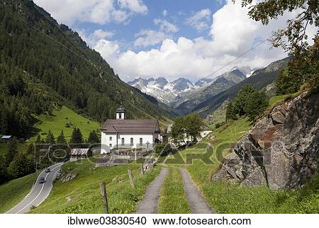 Stock Image - "Meien Chapel, Meiental valley, Husen, Canton of Uri, Switzerland, Europe". Fotosearch