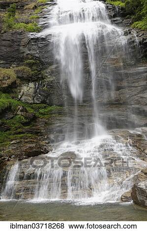Stock Photo - "Melnikfall waterfall, Maltatal, Hohe Tauern, Malta, Spittal an der Drau, Carinthia, Austria, Europe". Fotosearch