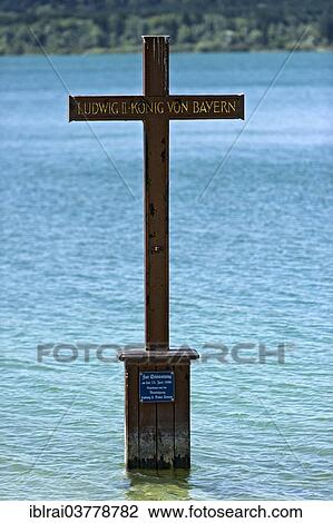 "Memorial cross for King Ludwig II of Bavaria, Berg am Starnberger See, Upper Bavaria, Bavaria, Germany, Europe" View Large Photo Image Stock Image - "Memorial cross for King Ludwig II of Bavaria, Berg am Starnberger See, Upper Bavaria, Bavaria, Germany, Europe". Fotosearch