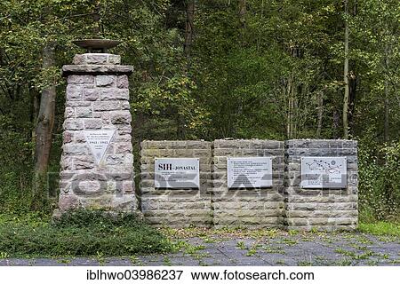 Stock Photo - "Memorial to concentration camp prisoners, secret Fuhrer headquarters for Hitler, former bunker with 25 tunnels, built 1944-1945 by concentration camp inmates, Jonastal, Arnstadt, Thuringia, Germany, Europe". Fotosearch