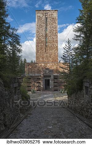 "Memorial to the Fallen of World War I, Ossuary of Pocol or Sacrario Militare di Pocol, built under the reign of Mussolini in 1935, Cortina d'Ampezzo, Pocol, Veneto, Italy, Europe" View Large Photo Image Stock Photograph - "Memorial to the Fallen of World War I, Ossuary of Pocol or Sacrario Militare di Pocol, built under the reign of Mussolini in 1935, Cortina d'Ampezzo, Pocol, Veneto, Italy, Europe". Fotosearch