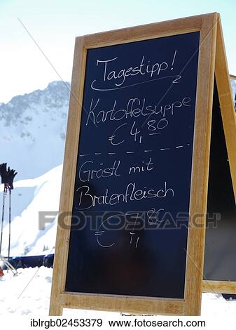"Menu Board Fellhorn, Oberstdorf, Allgaeu, Bavaria, Germany, Europe" View Large Photo Image Stock Photo - "Menu Board Fellhorn, Oberstdorf, Allgaeu, Bavaria, Germany, Europe". Fotosearch