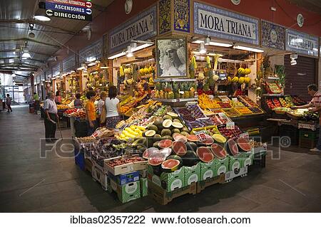 "Mercado de Triana, market, Seville, Andalusia, Spain, Europe" View Large Photo Image Stock Image - "Mercado de Triana, market, Seville, Andalusia, Spain, Europe". Fotosearch