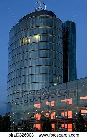 Stock Image - "Mercedes-Benz Centre, Munich, Upper Bavaria, Bavaria, Germany, Europe". Fotosearch