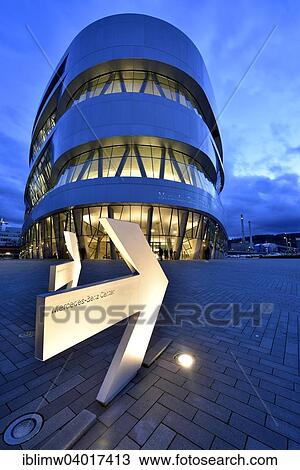 Stock Image - "Mercedes-Benz Museum, Mercedes-Benz Welt, Stuttgart, Baden-Wurttemberg, Germany, Europe". Fotosearch