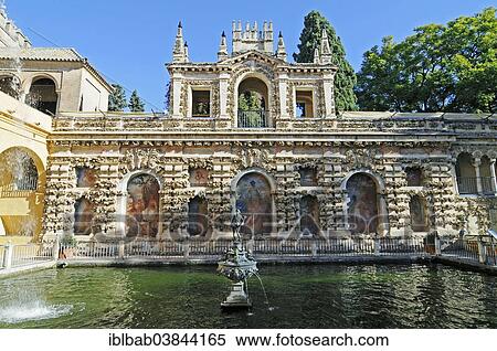 "Mercurio Pond, Jardines del Alcazar, Alcazar, Royal Palace, Seville, Andalusia, Spain, Europe" View Large Photo Image Stock Photography - "Mercurio Pond, Jardines del Alcazar, Alcazar, Royal Palace, Seville, Andalusia, Spain, Europe". Fotosearch