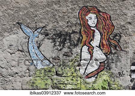 "Mermaid, mural in the historic centre, Palermo, Province of Palermo, Sicily, Italy, Europe" View Large Photo Image Stock Photo - "Mermaid, mural in the historic centre, Palermo, Province of Palermo, Sicily, Italy, Europe". Fotosearch