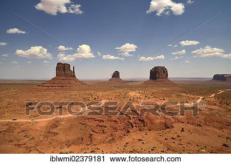 "Mesas of West Mitten Butte, East Mitten Butte, Merrick Butte, Scenic Drive, Monument Valley, Navajo Tribal Park, Navajo Nation Reservation, Arizona, Southwestern USA, Utah, USA" View Large Photo Image Stock Image - "Mesas of West Mitten Butte, East Mitten Butte, Merrick Butte, Scenic Drive, Monument Valley, Navajo Tribal Park, Navajo Nation Reservation, Arizona, Southwestern USA, Utah, USA". Fotosearch