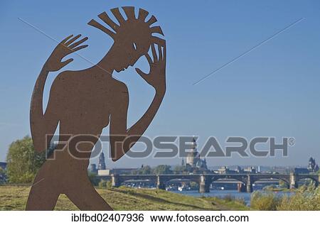 "Metal sculpture at the shore of river Elbe, Dresden, Saxony, Germany, Europe" View Large Photo Image Stock Photograph - "Metal sculpture at the shore of river Elbe, Dresden, Saxony, Germany, Europe". Fotosearch