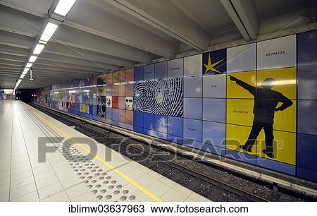 "Metro station, Brussels, Brussels Region, Belgium, Europe" View Large Photo Image Stock Image - "Metro station, Brussels, Brussels Region, Belgium, Europe". Fotosearch