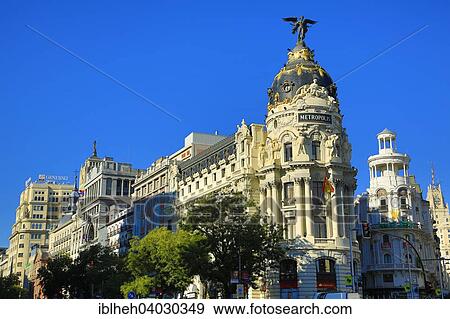 "Metropolis Building or Edificio Metropolis, Madrid, Spain, Europe" View Large Photo Image Stock Photo - "Metropolis Building or Edificio Metropolis, Madrid, Spain, Europe". Fotosearch