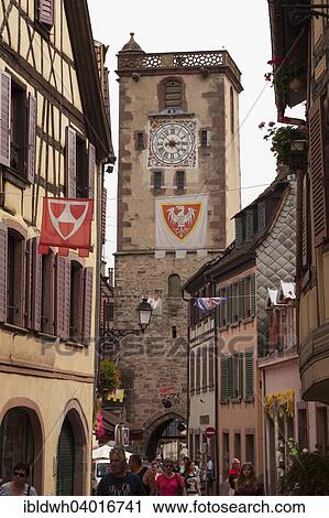 "Metzgerturm, town tower, Ribeauville, Alsace, France, Europe" View Large Photo Image Stock Image - "Metzgerturm, town tower, Ribeauville, Alsace, France, Europe". Fotosearch
