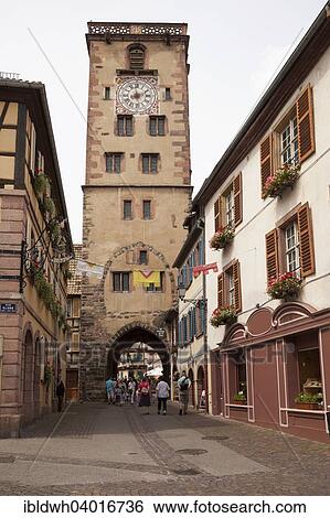 "Metzgerturm, town tower, Ribeauville, Alsace, France, Europe" View Large Photo Image Stock Photograph - "Metzgerturm, town tower, Ribeauville, Alsace, France, Europe". Fotosearch
