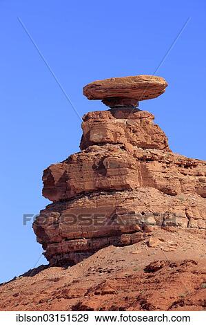 Stock Photo - "Mexican Hat rock formation, Utah, United States, North America". Fotosearch