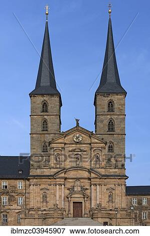 Stock Photo - "Michaelsberg Abbey, former Benedictine abbey, 17th century, Bamberg, Upper Franconia, Bavaria, Germany, Europe". Fotosearch