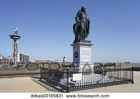 Stock Image - "Michiel de Ruyter Monument, Walcheren, Vlissingen, Walcheren, Zeeland province, The Netherlands, Europe". Fotosearch