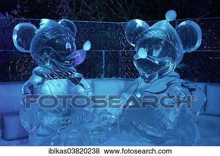 "Mickey Mouse figurines made of ice, Ice Sculpture Festival, Bruges, West Flanders, Belgium, Europe" View Large Photo Image Stock Photo - "Mickey Mouse figurines made of ice, Ice Sculpture Festival, Bruges, West Flanders, Belgium, Europe". Fotosearch