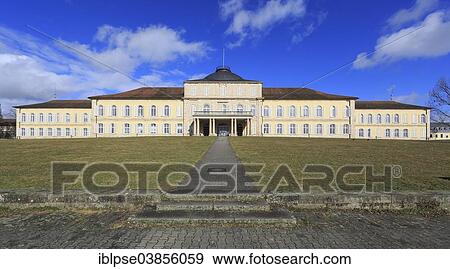 "Middle section of Schloss Hohenheim Palace, garden side, University of Hohenheim, Stuttgart, Baden-Wurttemberg, Germany, Europe" View Large Photo Image Stock Photo - "Middle section of Schloss Hohenheim Palace, garden side, University of Hohenheim, Stuttgart, Baden-Wurttemberg, Germany, Europe". Fotosearch