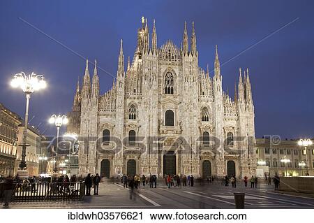 Stock Image - "Milan Cathedral or Duomo di Santa Maria nascente, Milan, Lombardy, Italy, Europe". Fotosearch