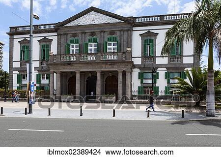 Picture - "Military building on Plaza de la Feria square, Las Palmas, Gran Canaria, Canary Islands, Spain, Europe, PublicGround, Europe". Fotosearch