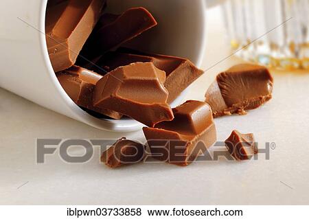 Milk chocolate chunks View Large Photo Image Stock Photo - Milk chocolate chunks. Fotosearch