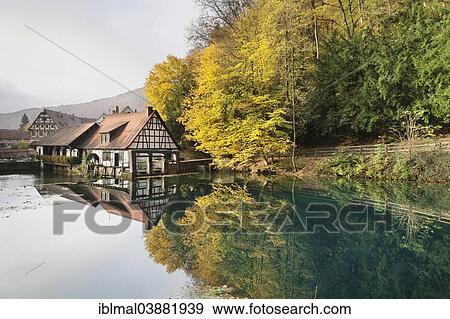 "Mill at the Blautopf spring, Blaubeuren, Swabian Jura, Baden-Wurttemberg, Germany, Europe" View Large Photo Image Stock Photo - "Mill at the Blautopf spring, Blaubeuren, Swabian Jura, Baden-Wurttemberg, Germany, Europe". Fotosearch