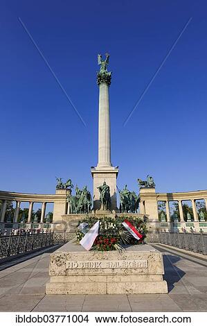 "Millennium Monument on Heroes' Square, Budapest, Hungary, Europe" View Large Photo Image Picture - "Millennium Monument on Heroes' Square, Budapest, Hungary, Europe". Fotosearch