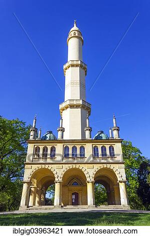 "Minaret, Lednice Castle, Lednice or Eisgrub, Breclav district, Jihomoravsky region, Czech Republic, Europe" View Large Photo Image Stock Image - "Minaret, Lednice Castle, Lednice or Eisgrub, Breclav district, Jihomoravsky region, Czech Republic, Europe". Fotosearch