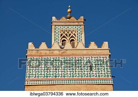 Stock Photograph - "Minaret of the Koutoubia Mosque, Marrakesh, Marrakech-Tensift-El Haouz, Morocco, Maghreb, Africa". Fotosearch