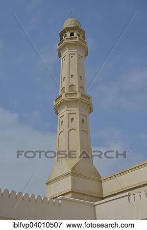 "Minaret of the Sultan Qaboos Grand Mosque, classical Medina architecture, Salalah, Orient, Oman, Asia" View Large Photo Image Stock Photo - "Minaret of the Sultan Qaboos Grand Mosque, classical Medina architecture, Salalah, Orient, Oman, Asia". Fotosearch