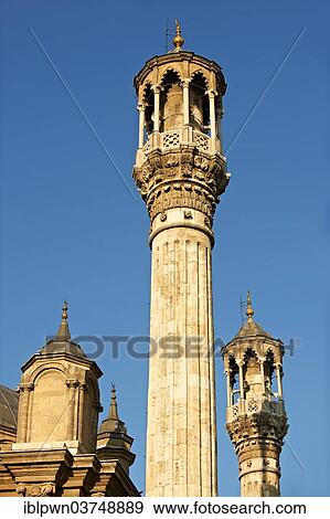 Stock Photo - "Minarets, Aziziye Mosque, Konya, Central Anatolia, Turkey, Asia". Fotosearch